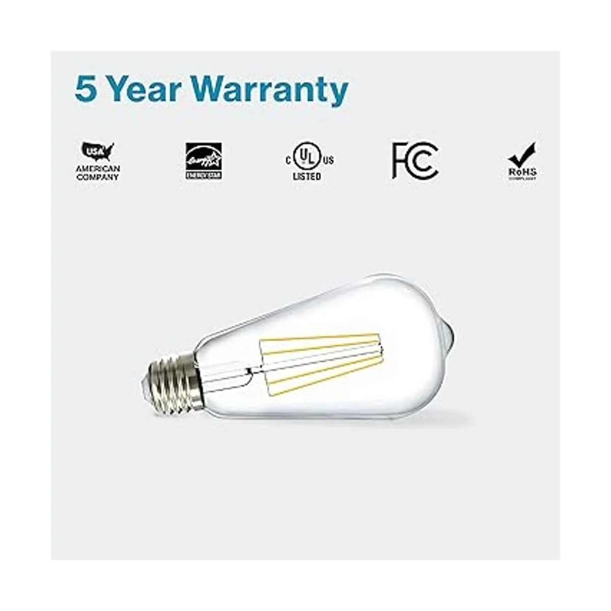 Sunco Lighting Bombillas LED Edison vintage equivalente a_5