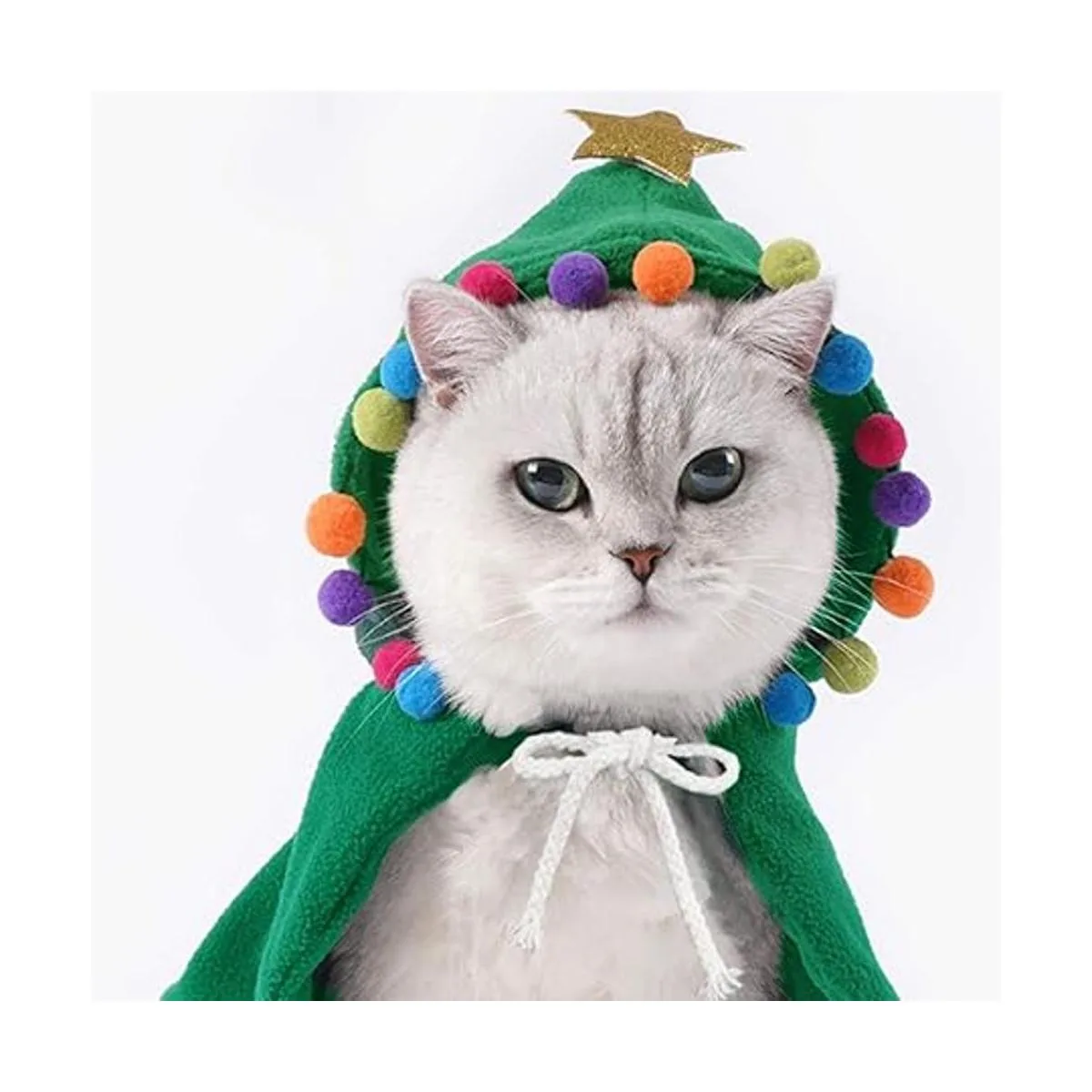 ANIAC Disfraz de Navidad para mascotas con estrellas y