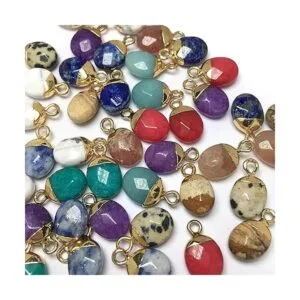 10 colgantes de piedras naturales de colores al azar_2