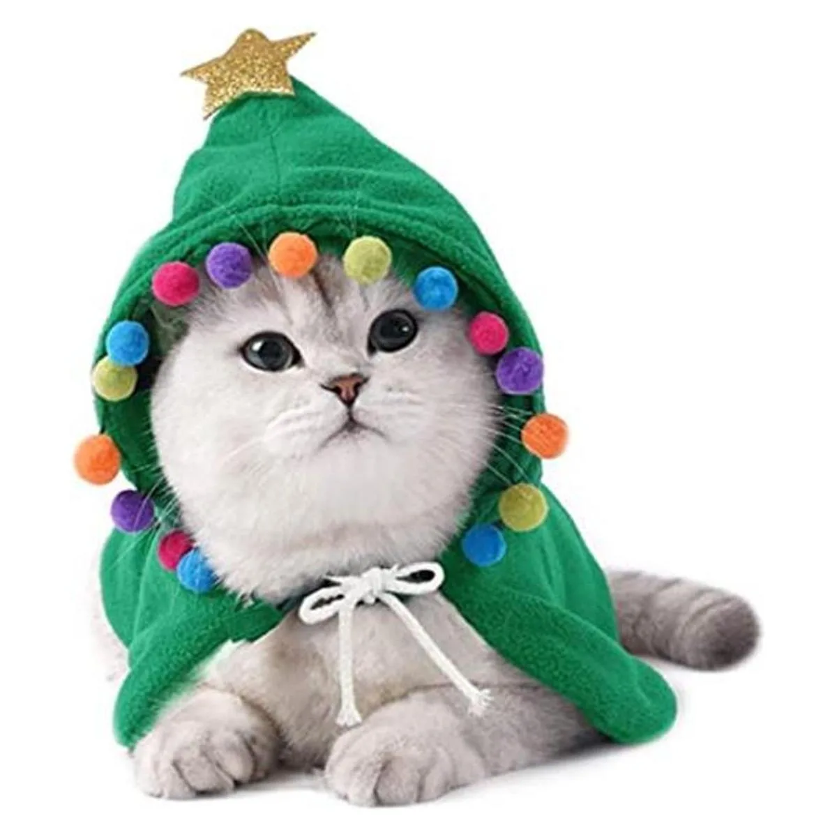 ANIAC Disfraz de Navidad para mascotas con estrellas y