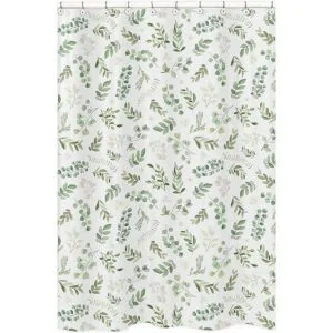 Sweet Jojo Designs Cortina de ducha con diseño de hojas_1