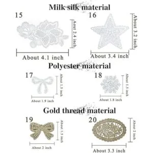 IDONGCAI El juego de parches de encaje de margaritas_4