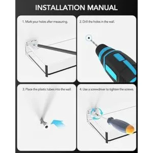 MaxGear Estantes de acrílico transparentes para pared_2