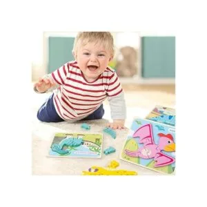 Juego de 6 rompecabezas de madera con diseño de dinosaurio_4