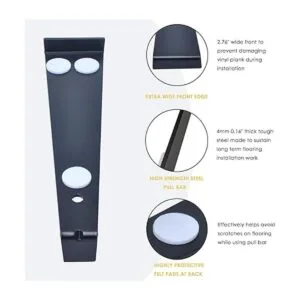 Barra de tracción resistente para suelo de vinilo y