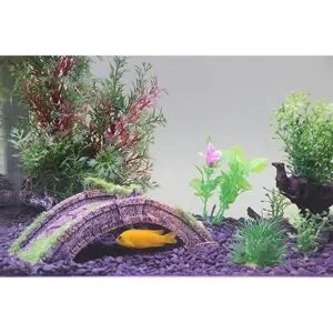 AQUA KT Fish Tank Decor ArchBridge SinglePlank Drawbridge
