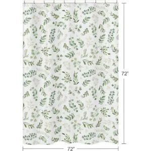 Sweet Jojo Designs Cortina de ducha con diseño de hojas_5