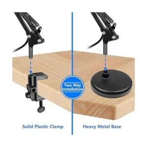 Lámpara de escritorio de metal AmeriTop ajustable de_4