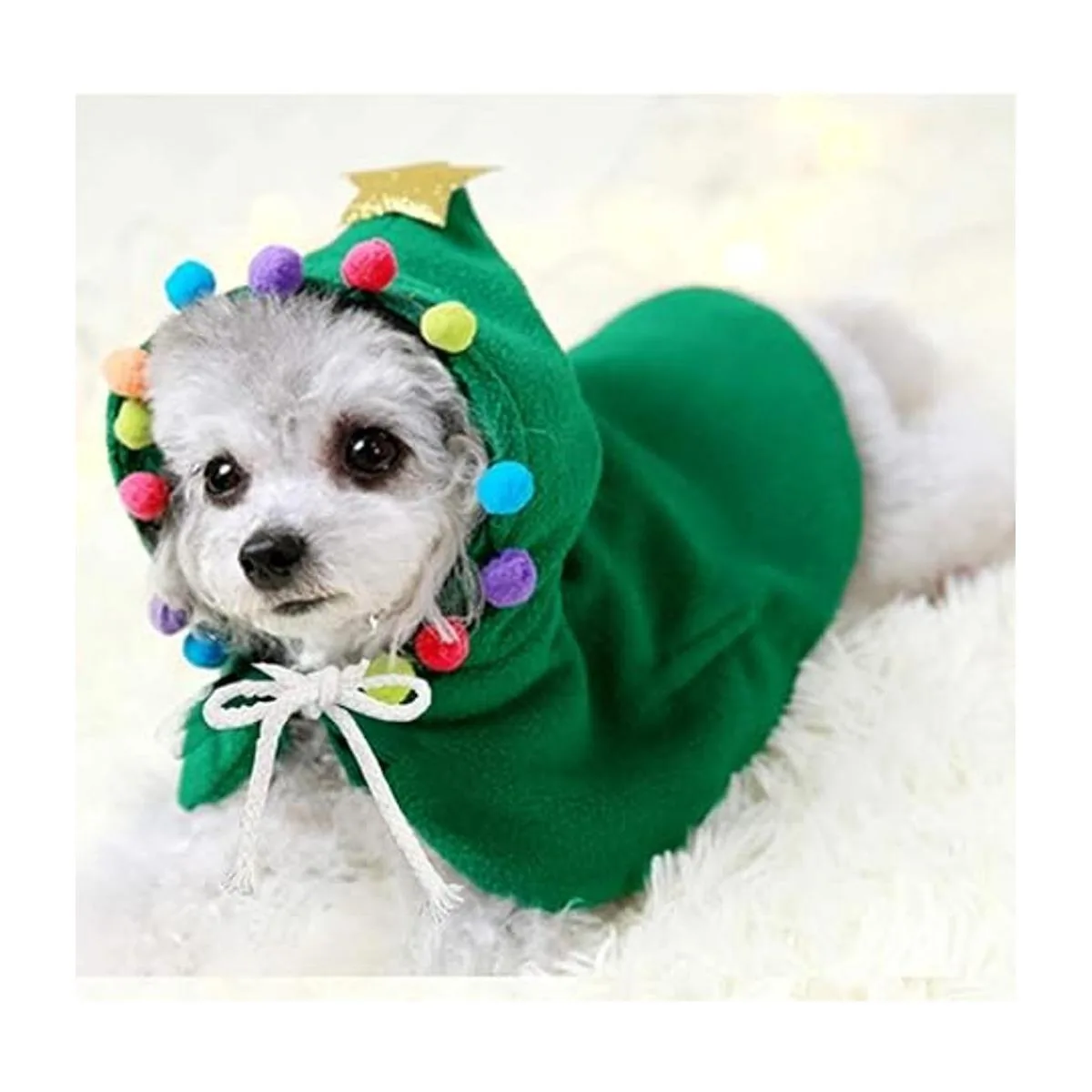 ANIAC Disfraz de Navidad para mascotas con estrellas y