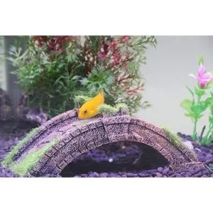 AQUA KT Fish Tank Decor ArchBridge SinglePlank Drawbridge
