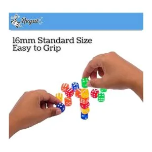 Regal Games Dados de juego translúcidos de 6 lados_4