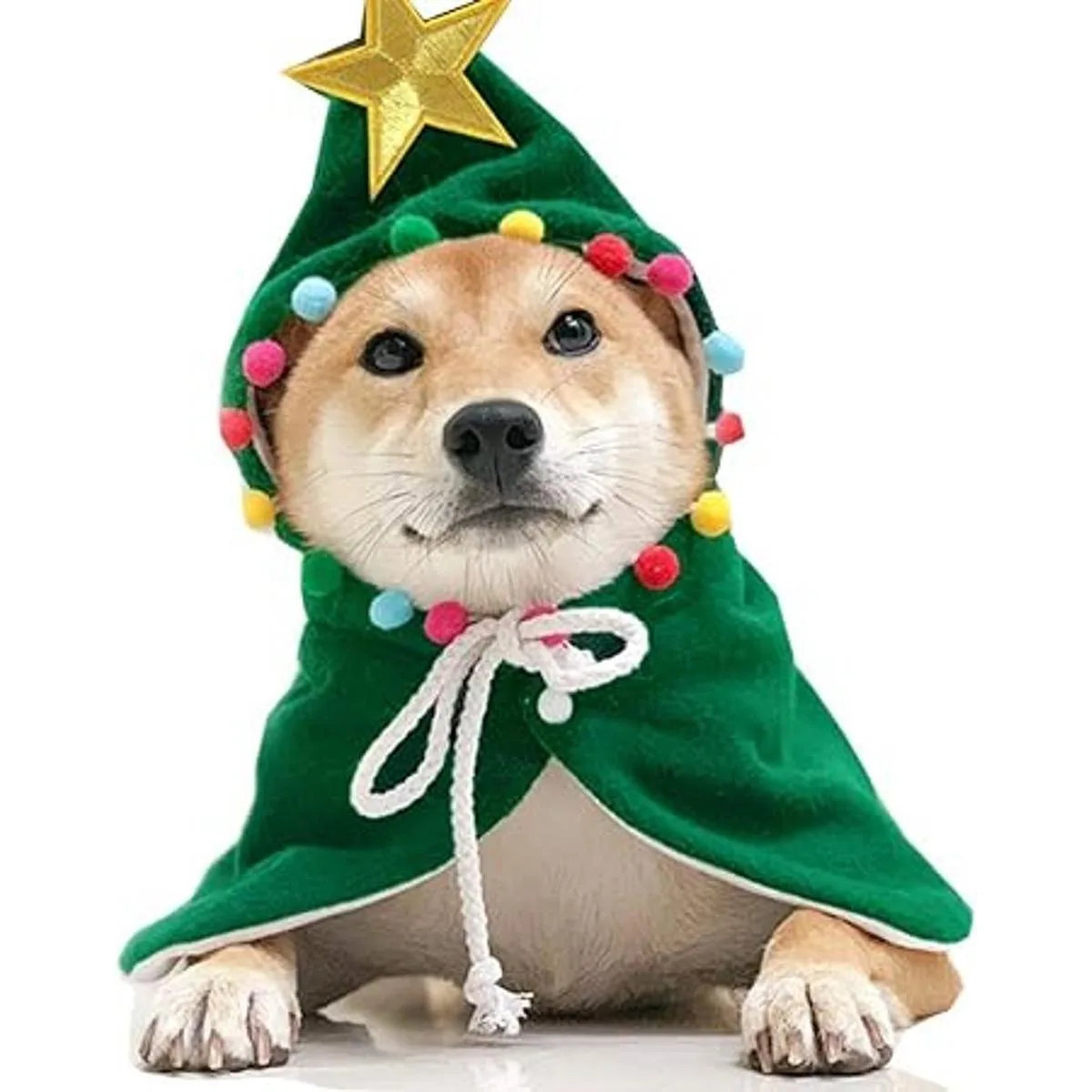 ANIAC Disfraz de Navidad para mascotas con estrellas y