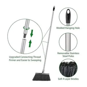 Escoba para exteriores e interiores para limpieza de_6