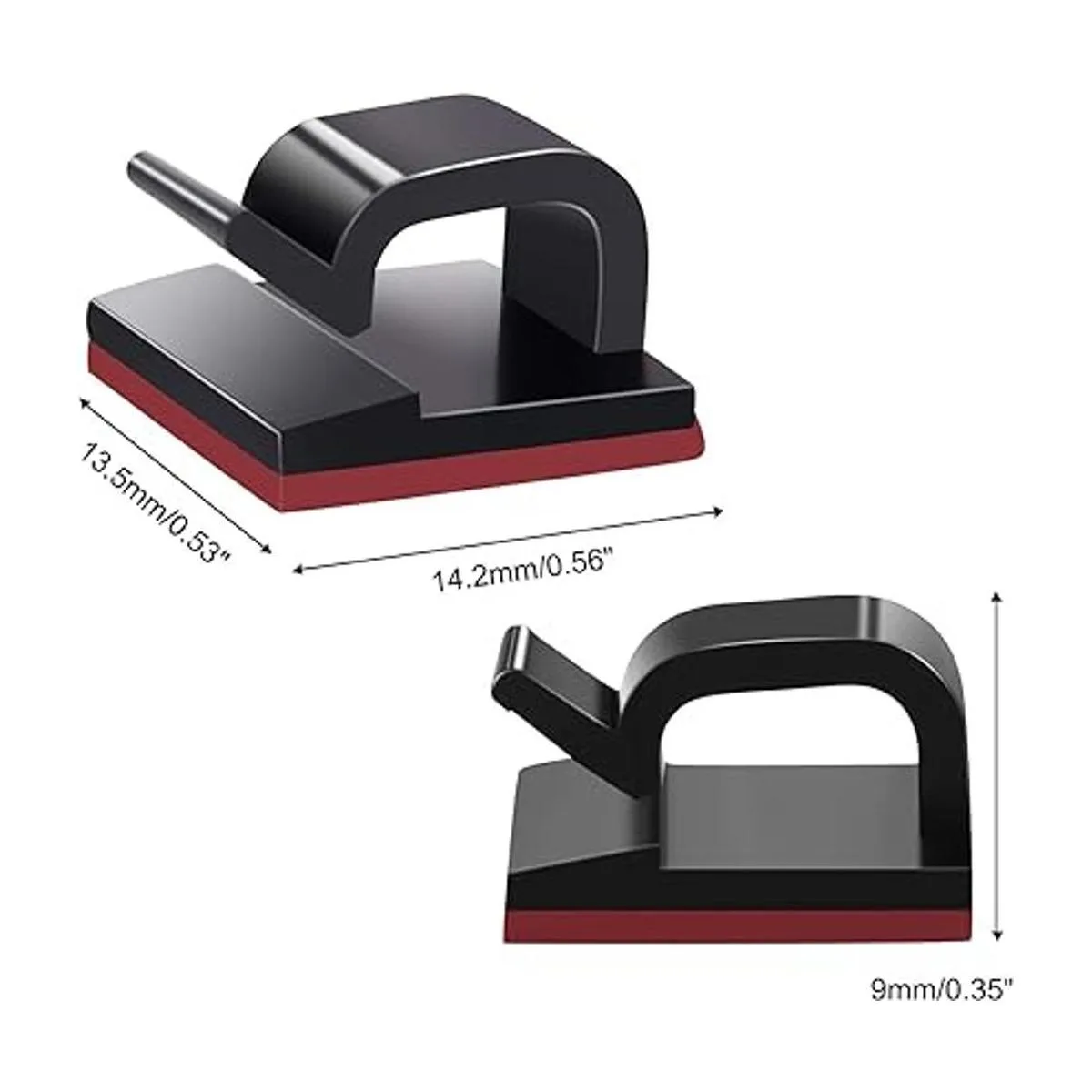 SOULWIT 100 clips para acomodo de cables autoadhesivos_2