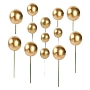 Mini globos para tartas redondas de oro para cupcakes_1