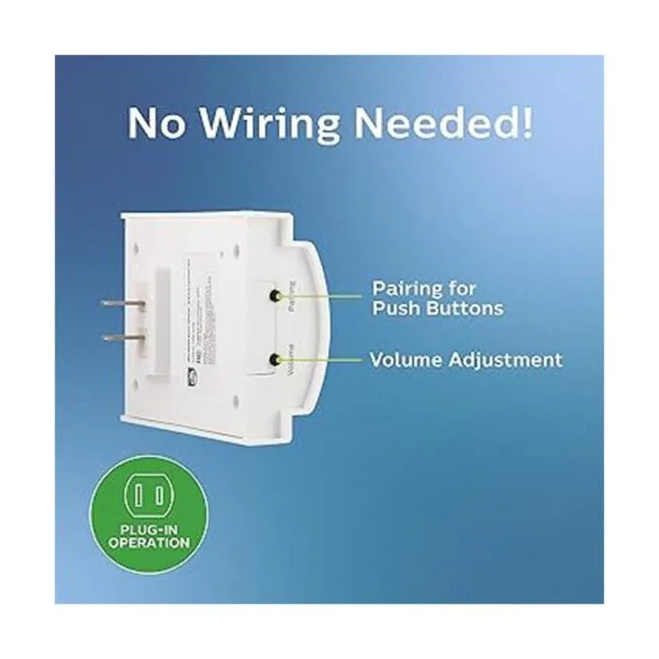 Philips blanco kit de timbre de 2 melodías 1 pulsador 4_3