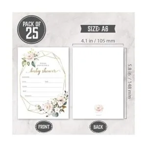 Hat Acrobat Juego de 25 invitaciones de baby shower_2