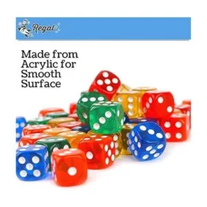 Regal Games Dados de juego translúcidos de 6 lados_5