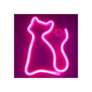Letreros LED de neón para gatos decoración de pared