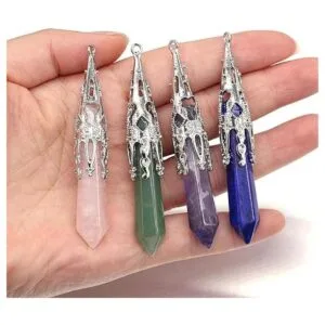 5 colgantes de piedra natural collar de piedra_4