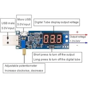 ALAMSCN DCDC USB Buck convertidor de impulso ajustable_2