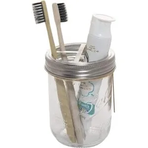 Plomkeest Soporte para cepillo de dientes de tarro Mason_4
