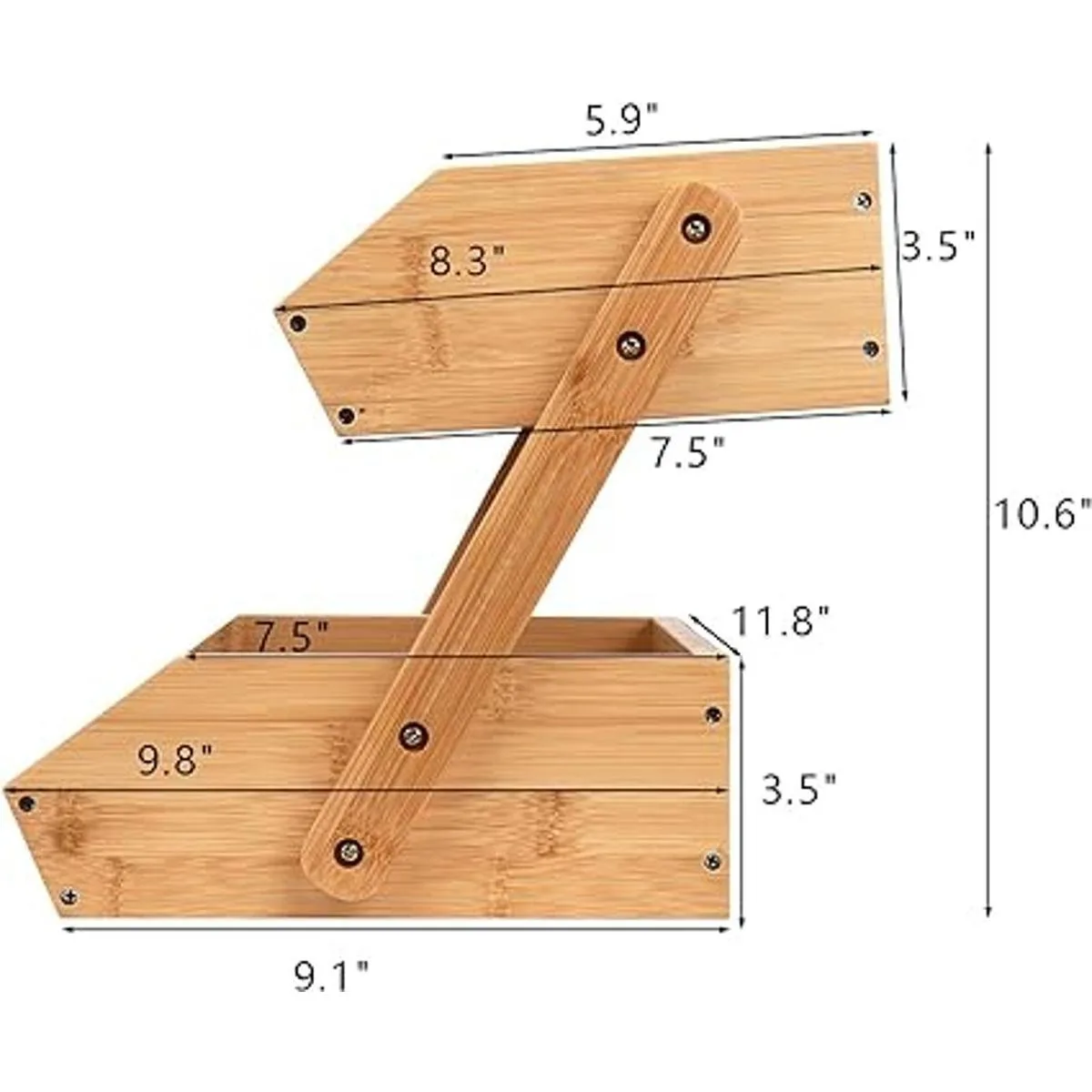 G.a HOMEFAVOR Cesta de frutas de bambú de 2 niveles para_3