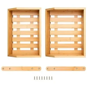 G.a HOMEFAVOR Cesta de frutas de bambú de 2 niveles para_4