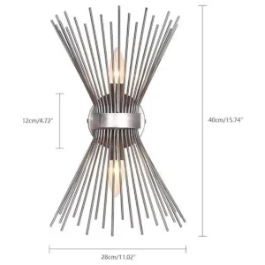 EDISLIVE Lámpara de tocador de 2 luces de mediados de_5