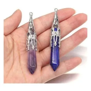 5 colgantes de piedra natural collar de piedra_3