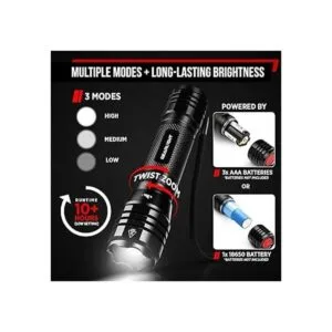 GearLight Paquete de linterna LED S1050 2 linternas_3