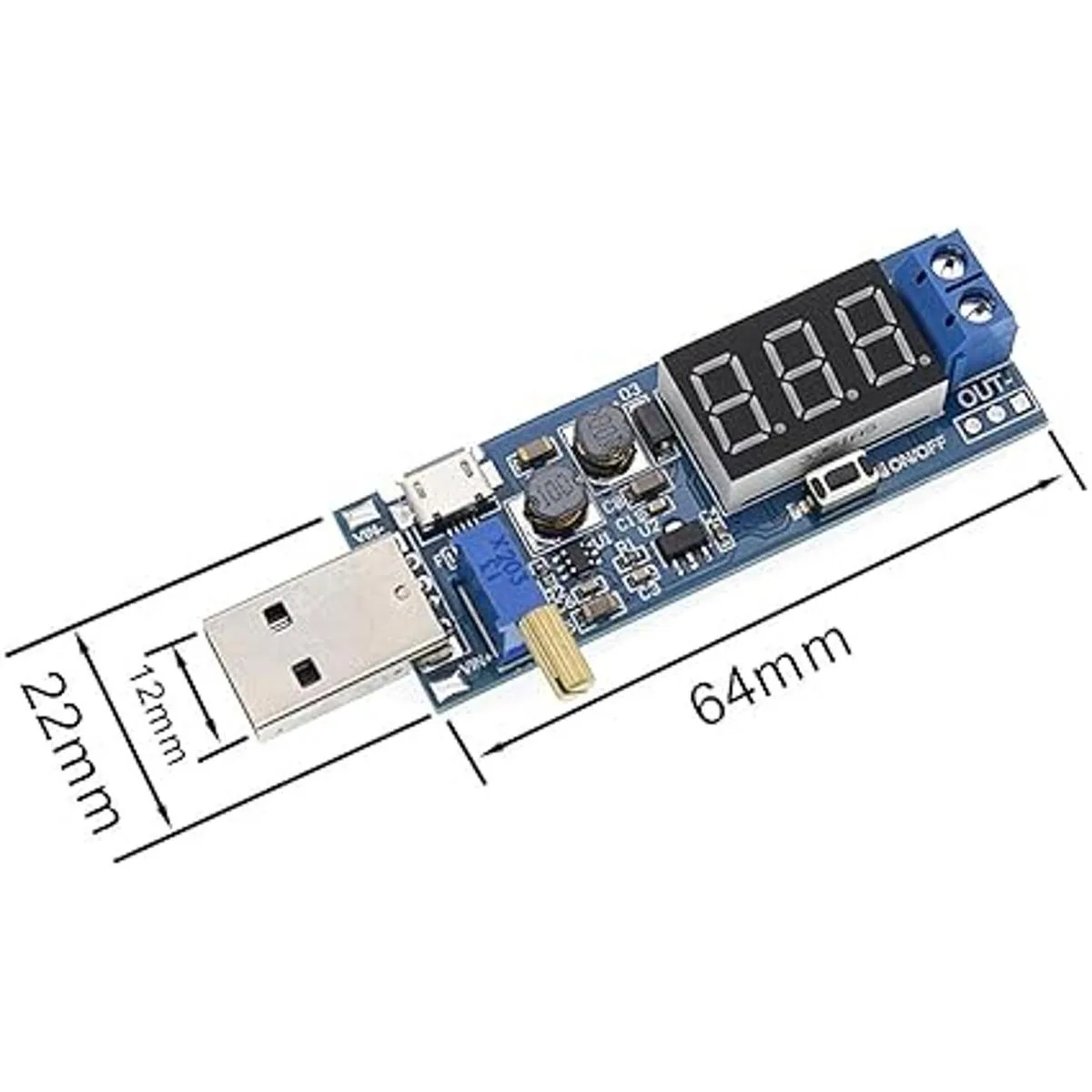 ALAMSCN DCDC USB Buck convertidor de impulso ajustable_4