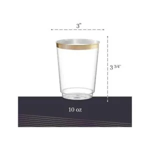 Plasticpro Vasos desechables de plástico transparente de