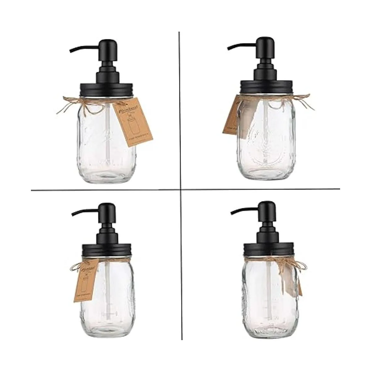 Plomkeest Paquete de 2 dispensadores de jabón en tarro