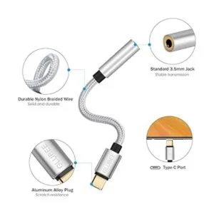 GLUBEE Adaptador USB C a conector de auriculares de 0.138_3