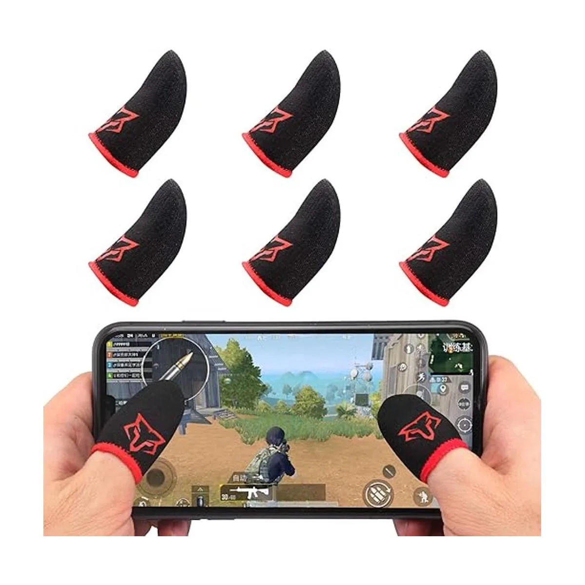 Juego de 6 fundas para dedos con control de juego móvil_1