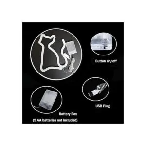 Letreros LED de neón para gatos decoración de pared