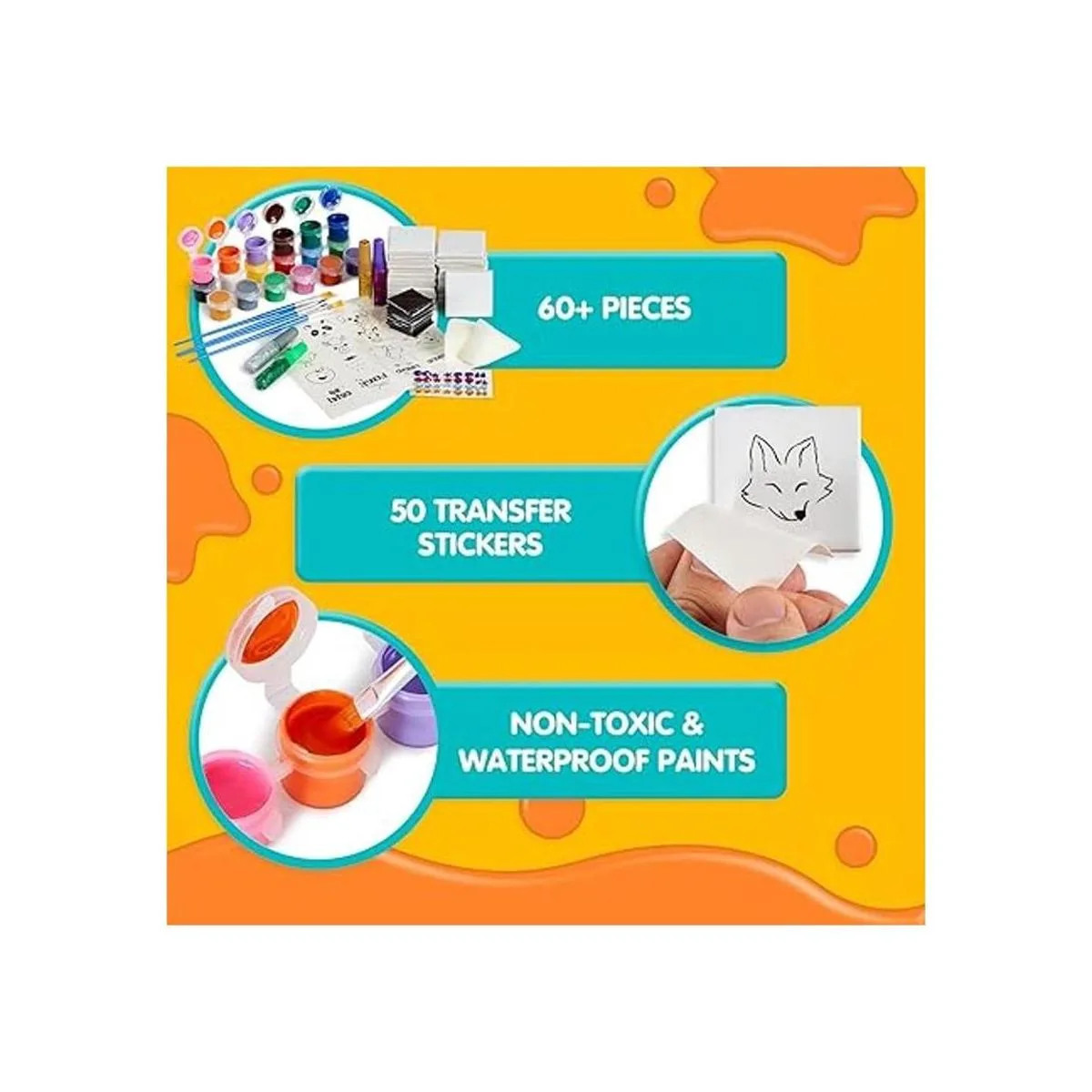 JOYIN Kit de arte de 24 mini azulejos magnéticos pintura_3