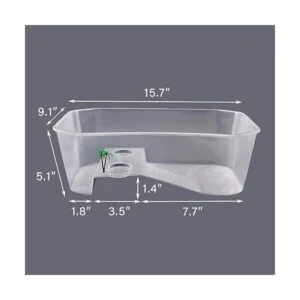 PINVNBY Tanque de tortuga de plástico para reptiles y