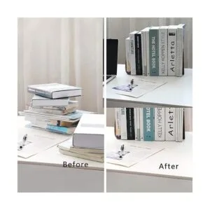 Muso Wood Sujetalibros para estantes extremos decorativos_6