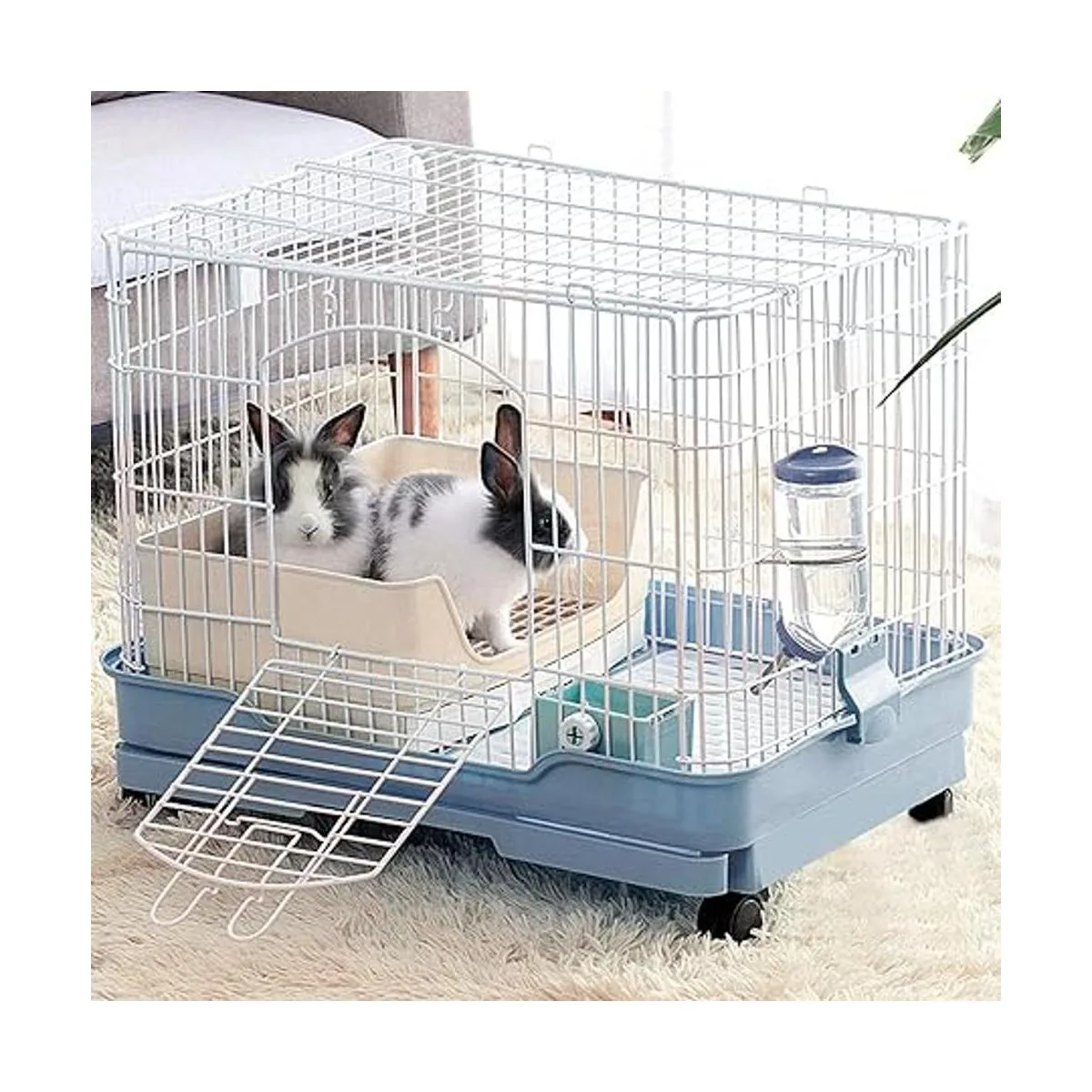 BWOGUE Caja de arena para conejos inodoro tamaño