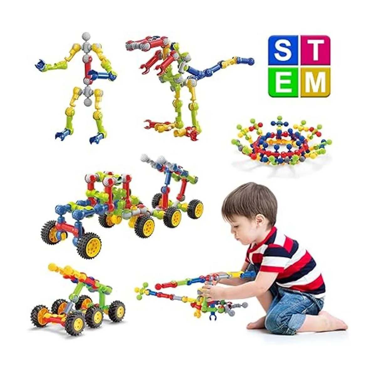 Huaker Juguetes STEM de construcción para niños 125_6