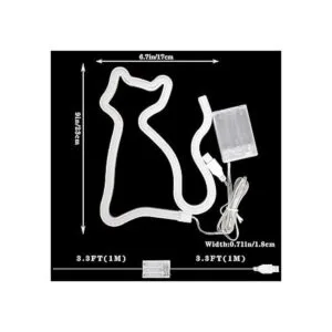 Letreros LED de neón para gatos decoración de pared