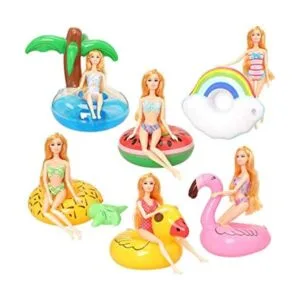 Flotadores de piscina para muñecas de niña divertido_1