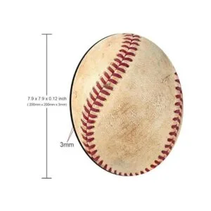 Amcove Alfombrilla de ratón para pelota de béisbol ideal_2