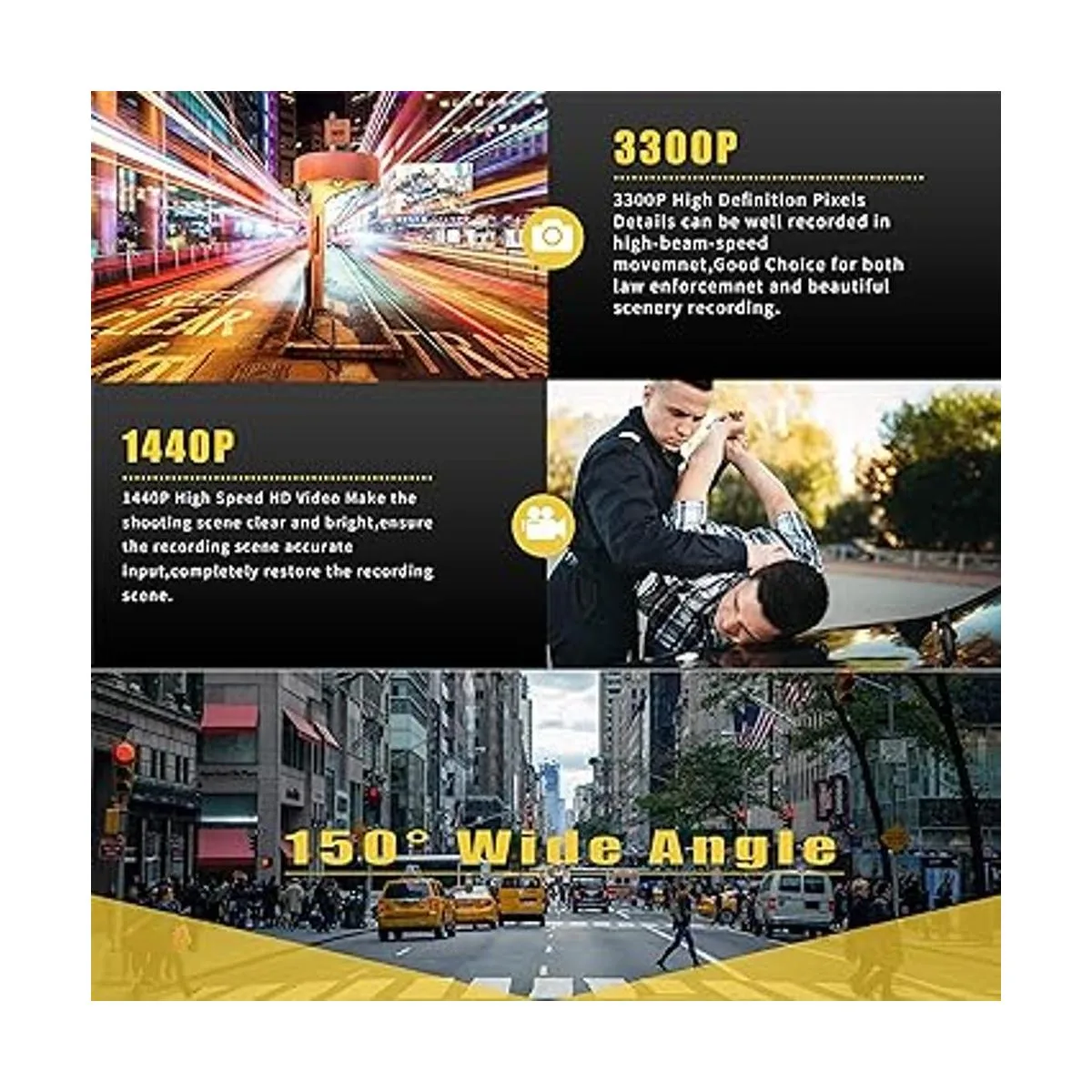 Aolbea Cámara de cuerpo de policía QHD de 1440P_2