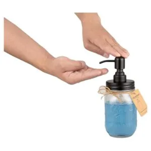 Plomkeest Paquete de 2 dispensadores de jabón en tarro