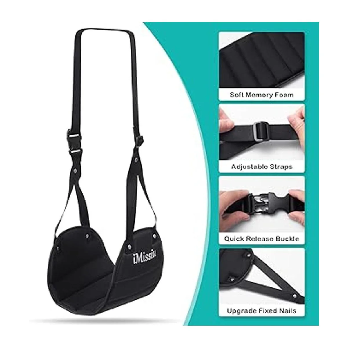 Hamaca de pie de avión Reposapiés de viaje ajustable con_2