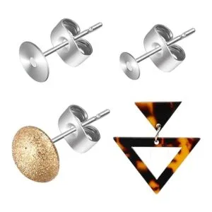 1200 postes para arete de acero inoxidable y respaldos con