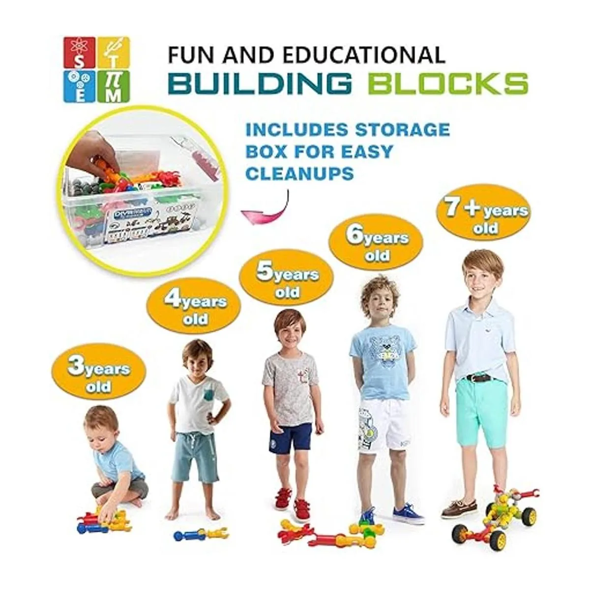 Huaker Juguetes STEM de construcción para niños 125_3